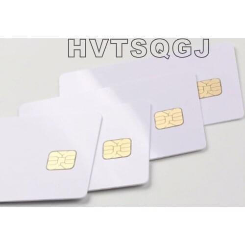 200pcs/lot Free shipping SLE4428 plastic rfid blank contact ic card blank smart card with chip