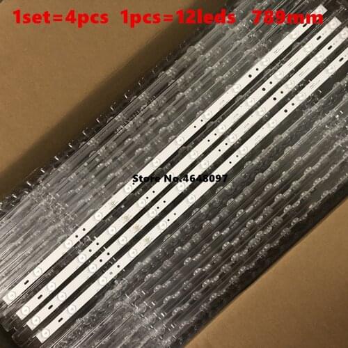 4pcs LED STRIP FOR VIVAX 40inch PB11D788173BL042-002H SLE40F10M4 789mm