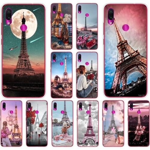 56AS Paris Eiffel Iron Tower Soft Silicone Tpu Cover phone Case for Xiaomi Redmi 7 7A 8 8A 9 9A Note 7 8 8T 9 Pro case