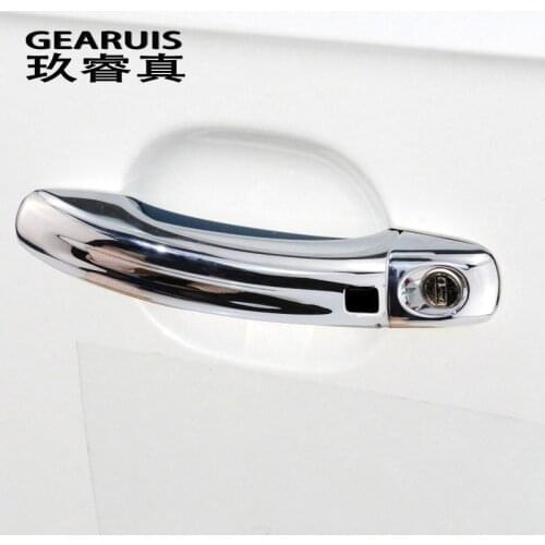 Car Styling For Audi Q7 2009-2015 Outer Door Bowl Door Handle Protective Frame Stickers Covers Trims decoration auto Accessories
