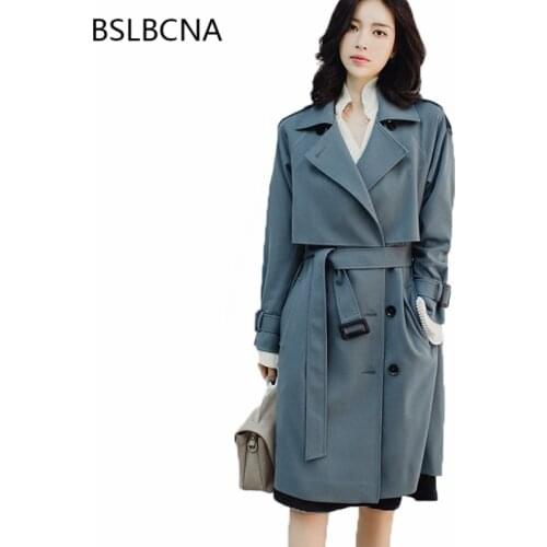 Женские двубортные тренчи BSLBCNA China At AliExpress