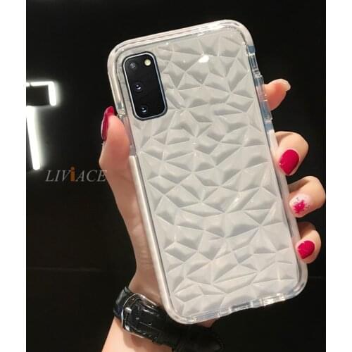 Transparent Diamond Phone Case For Samsung Galaxy S20 S21 S10 Plus Ultra 5G S10E Note 10 20 Plus Note 9 S9 S8 Plus S7 Edge Cover