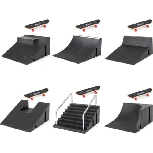 Fingerboard Rail Park Stair Kit Stairs Mini Skateboards for Kids Skateboard Training Mini Board Game