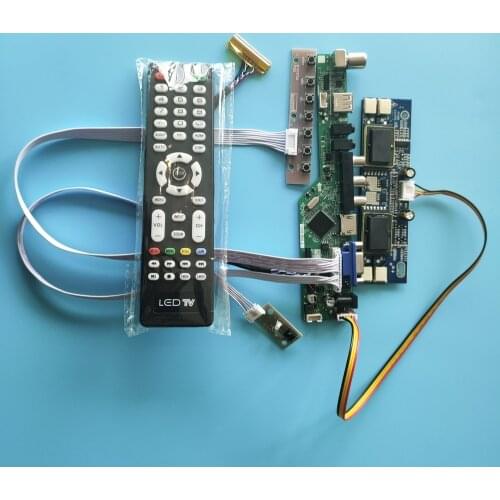Kit for LTM190M2 30pin LCD AV TV VGA HDMI USB 1440x900 Screen Audio 4 lamps Panel Monitor Controller Board LED LVDS Remote 19"