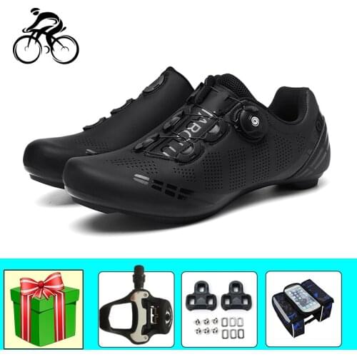 Athletic Road Cycling Shoes Sapatilha Ciclismo Breathable Self-locking Riding Bicycle Footwear Add Pedals Outdoor Racing Sneaker