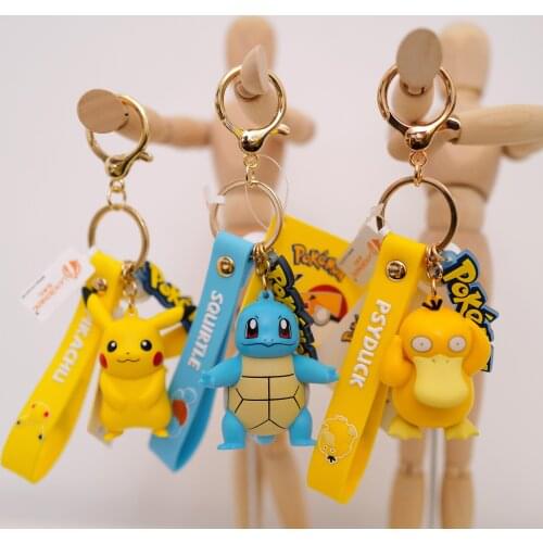 Anime Pikachu Pokemon Cute Personalized Key Chain Pendant Squirtle Bulbasaur Treasure Couple Ornaments Cartoon Kawaii Keychain
