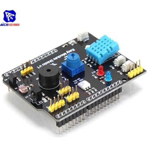 Multifunction Expansion Board DHT11 LM35 Temperature Humidity Module with Buzzer Adjustable 3386P Potentiometer for Arduino