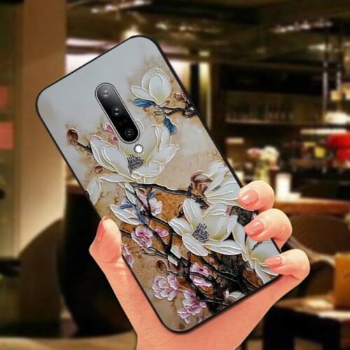 Fashion Flower Silicone Case For Oneplus 3 3T 1+ 5 5T One plus 6 T 6T Black Fundas TPU Back Cover For Oneplus Nord 7 7T 8 Pro
