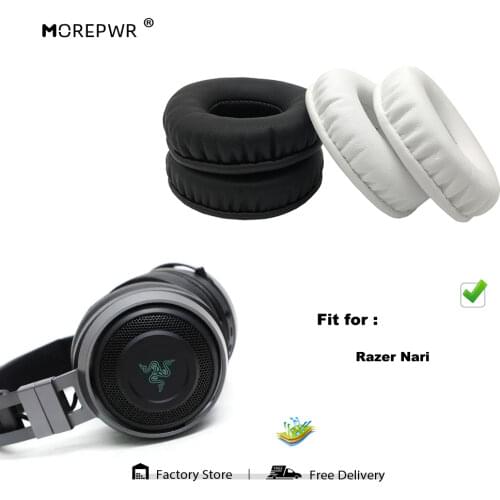 Replacement Ear Pads for Razer Nari Headset Parts Leather Cushion Velvet Earmuff Earphone Sleeve Cover