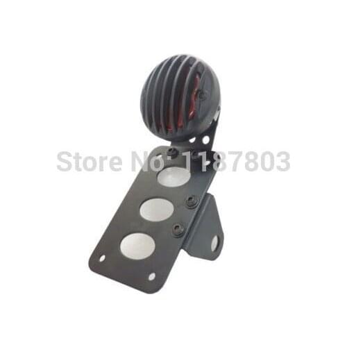 Motorcycles Free Shipping for Harley Bobber Chopper Custom Bikes Black Vertical Side Mount License Plate Tail Light Bracket