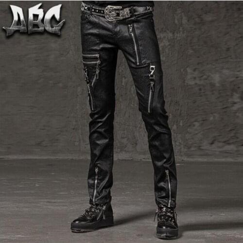 Stage personality mens pants ore zipper harem pant men feet trousers singer dance rock fashion pantalon homme street novelty