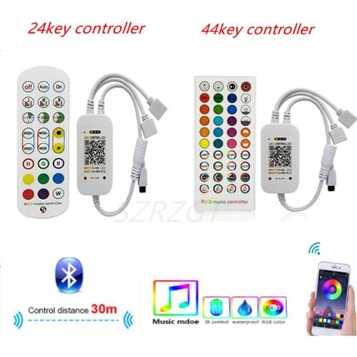 24KEY 44KEY DC5V-24V Bluetooth Music Controller Built In Mic Dual Signal For RGB LED Strips