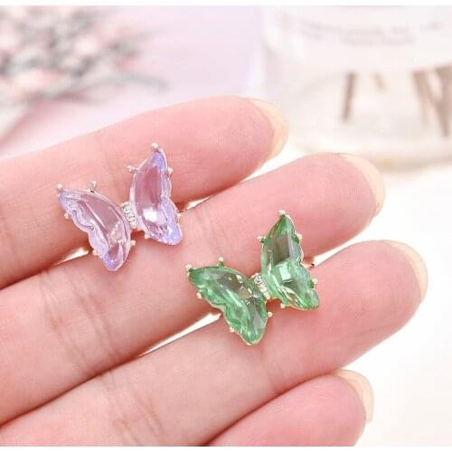 New Butterfly Ring Purple Fashion Popular Temperament Sweet Romantic Female Jewelry Girl Wedding Gift