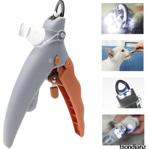 Dog Nail Scissors Pet Nail Clippers Cutter Grooming Electric Claw Scissors Cat Dog Products With Led Light Claw Nail Scissors