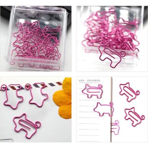 Dropshipping 10Pcs Cute Pig Lip Cloud Bookmark Paper Clip Pin for Office School Stationery stylish and attractive
