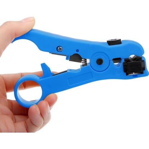 LBSC Wire Stripper Cutter for Round / Flat UTP Cat5 Cat6 Coax Coaxial Cable Stripping Universal Tool