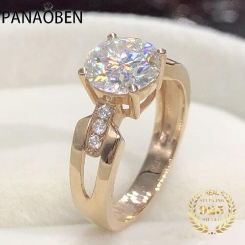 Luxury Gold Ring 925 Sterling Silver Women Exquisite Unique Engagement Wedding Original Design Attractive African Jewelry Lovely
