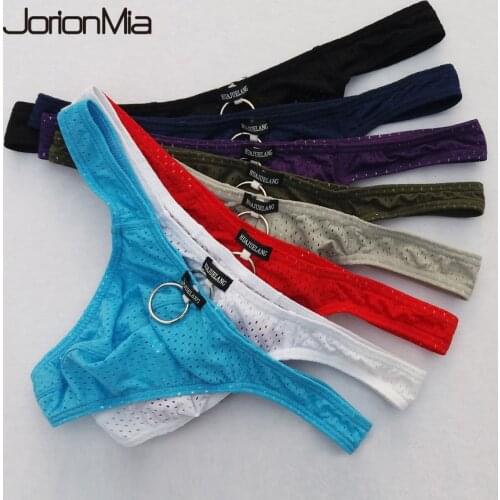 5pcs Mens G Strings New Sexy Low Rise Mens Thong Breathable Erotic Penis Pouch Panties Bikini Briefs Jockstrap Men Cueca C406
