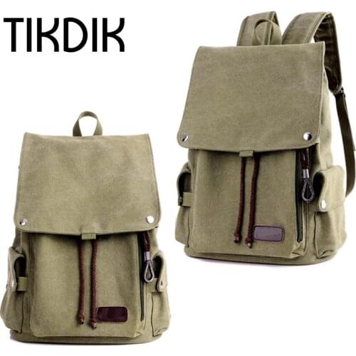 Unisex Military Backpack Canvas Bag Trekking Bicycle Rucksacks Men Female Decorating Backpacks for teenage girls Travel mochila