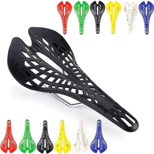 Bicycle Saddle Seat Cushion Spider Carbon Fiber PU Breathable Soft Cycling Accessories Mountain Road Bike Seats