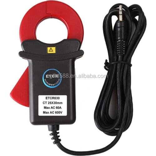 ETCR030 0-60A High Accuracy Clamp AC Leakage Current Sensor With Clamp CT High Order Harmonic Current Measurement