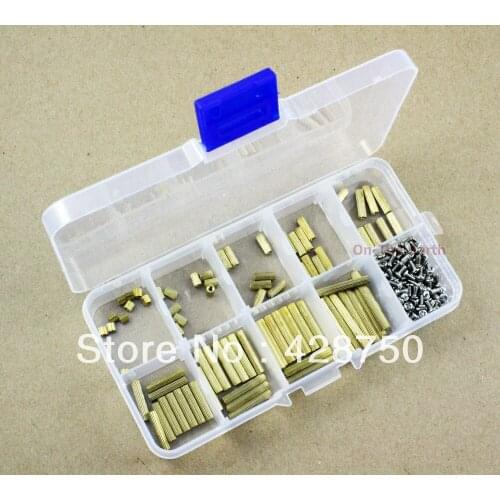 Female-Female M2 Brass Standoff and Screw Assortment Kit