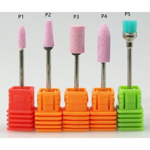 1 PCS 3/32" Pink Ceramic Stone Burr Nail Drill Bit Cutter For Professional Manicure Electric Drills Nail Accessory