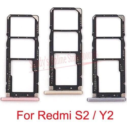 10PCS New Micro SD / SIM Card Tray Holder Reader Slot Socket Adapter For Xiaomi Mi Redmi S2 / Y2 Redmis2 Replacement Parts