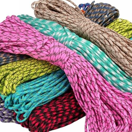 100 M*5mm 7 core polyester color sisal bracelet braided rope outdoor lifeline camping tent umbrella rope DIY manual