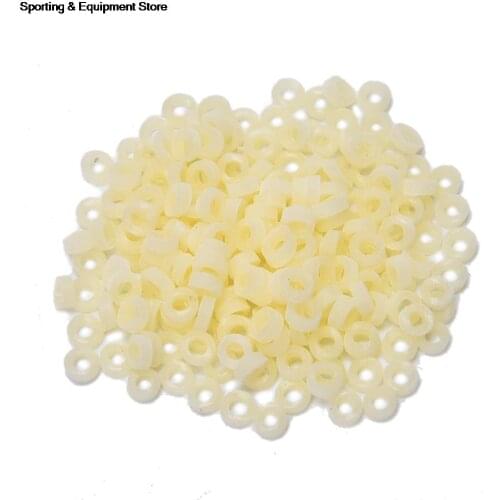 2500PCS/10bags Fish Tackle Rubber Bands For Fishing Bloodworm Bait Granulator Bait Fishing Accessories Red/Yellow Random