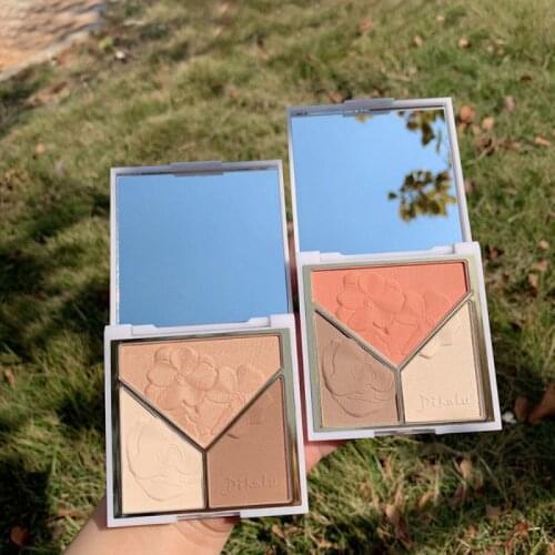 4 Colors Highlighter Powder Glitter Palette Makeup Face Shimmer Make Up Highlight Contour Pallete Cosmetics Maquillaje TSLM1