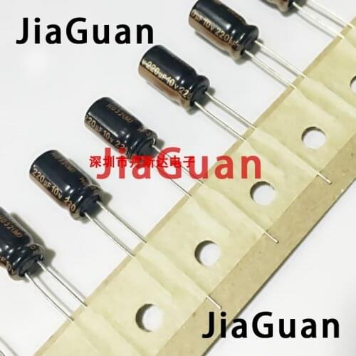 100PCS LELON RXW 10V220UF 6.3X11mm Aluminum Electrolytic Capacitor 220uF/10V Low ESR Long Life 220UF 10V Black gold Instead 6.3V