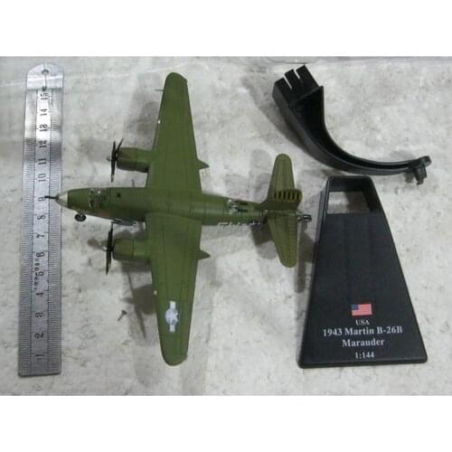 AMER Alloy Airplane Model Toy Diecast 1:144 Scale 1943 World War II American Predator B-26B Bomber Static Display Ault