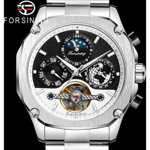FORSINING Tourbillon Automatic Mechanical Men Wristwatch Military Army Sport Male Clock Top Brand Luxury Classic Man Watch 6912