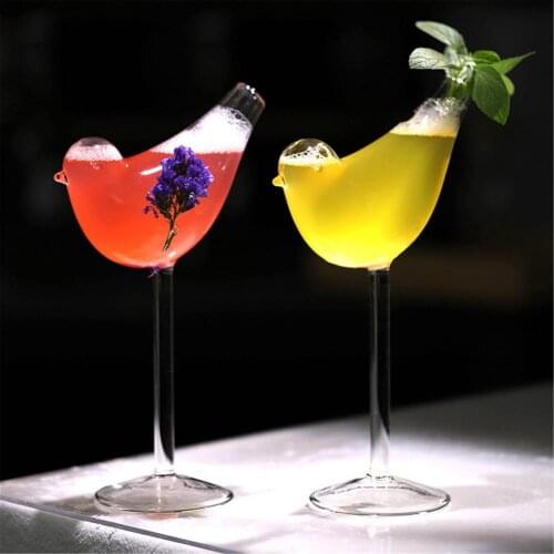 Bird-shaped Cocktail Glasses Cup Champagne Wine Goblet Glass Whiskey Beer Juice Drinking Cup Party Bar Supplies