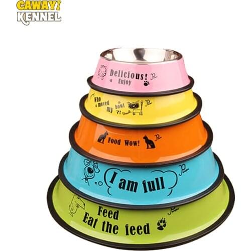 CAWAYI KENNEL Dog Feeder Drinking Bowls for dogs Cats Pet Food Bowl comedero perro miska dla psa gamelle chien chat voerbak hond