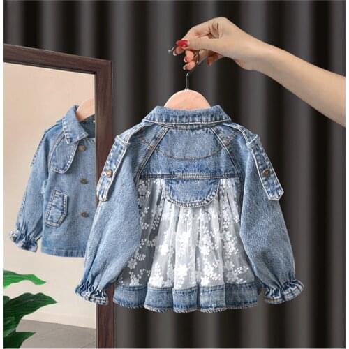 Spring/Autumn Girls' Denim Jacket Coat New Korean Childrens Clothing Clothes Infant Girls Baby Tops