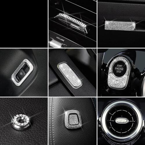 For Mercedes Benz B Class W247 B180 B200 B220 B250 Interior Central Console Decoration Refit Crystal Diamond Ring Trim Decal