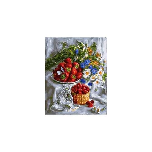 Cioioil-T815 Wildflowers and berries Painting By Numbers Kits still life Paint by Number Oil Painting Drawing Pictures On Canvas