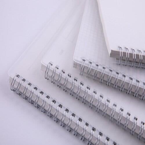 Exquisite cheap frosted transparent A5/A6/B5 horizontal hand ledger spiral book notebook loose-leaf book plan book blank book
