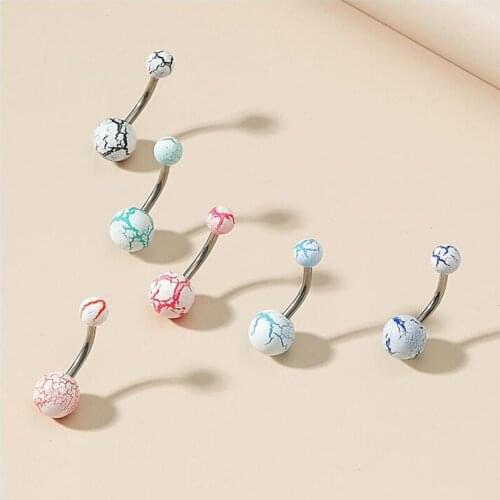 JINGLANG Fashion Personality Acrylic Belly Button Rings Piercing Navel Jewelry Earrings Body Piercing Jewelry