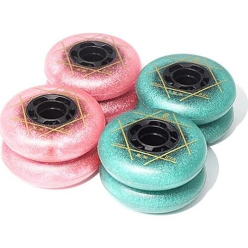 8 pcs/lot 83A Durable PU FSK Slalom Wheel for Inline Skates Shoes Blue Pink Elastic Grip Rodas for SEBA High HL HV IGOR KSJ WFSC