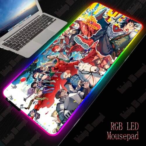 MRGBEST My Hero Academy Extra Large Gaming Mouse Pad Gamer Computer Mouse Mat Locking Edge Mousepad Keyboard Desk Mat Anti-slip