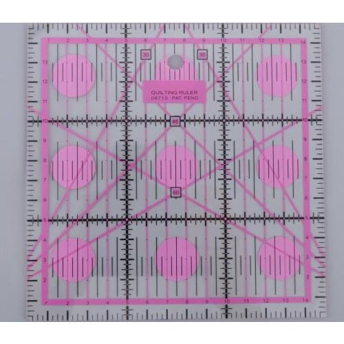 DIY Square Acrylic Ruler Patchwork Ruler Sewing Ruler 15*15cm Clothing Ruler Anti-slip Multi Function Ruler