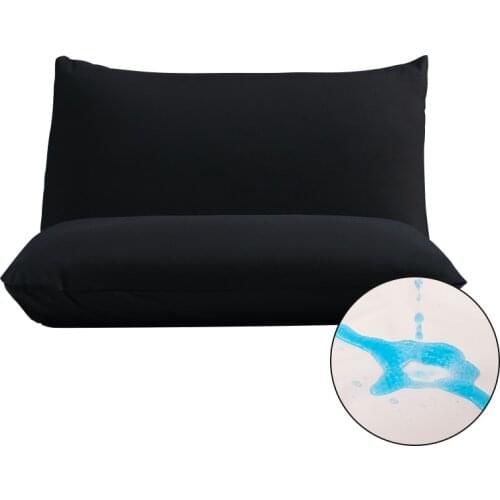 Mecerock Waterproof Bed Pillowcases Bedding Pillow Covers for Bedroom,2pcs set,50x70cm,Black White Grey