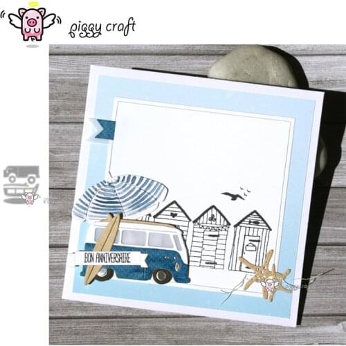 Piggy Craft metal cutting dies cut die mold Car bus decoration Scrapbook paper craft knife mould blade punch stencils dies