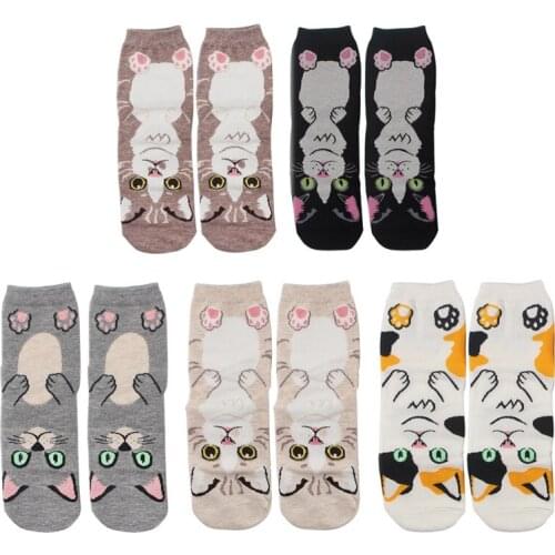 Cute Cartoon Cat Socks Stocking Fashion cartoon unisex Casual Non Slip Breathable Comfortable Tube couple Socks For Four Seasons