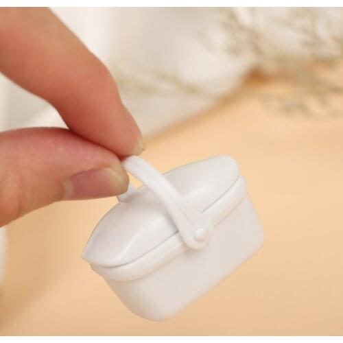 1Pc Miniature Vegetable Food Storage Basket For Cosmetics Tea Picnic Basket Organizer Dollhouse Furniture Toys