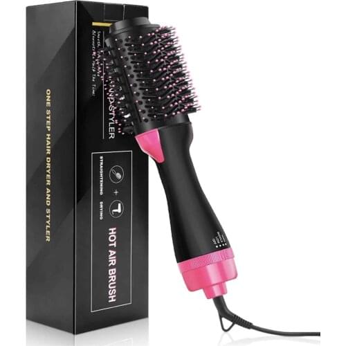 Multifunctional 4 in 1 Hair Straightener Curler Lonic Hair Dryer Brush With Adjustable Temperature Electric Comb Beauty Tools