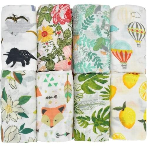 Newborn Muslin Bamboo Cotton Blanket Wrap Baby Soft Skin-friendly Swaddle Absorbent Bath Towel Gauze Infant Sleepsack